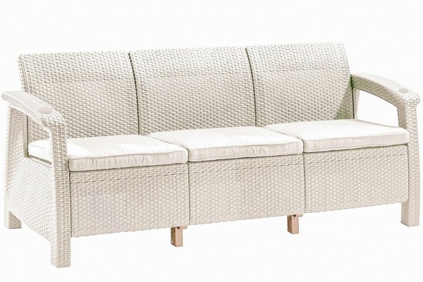Трёхместный диван  Yalta Sofa 3 Seat белый купить в Анапе