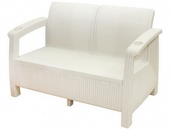 Двухместный диван Yalta Sofa Seаt белый купить в Анапе