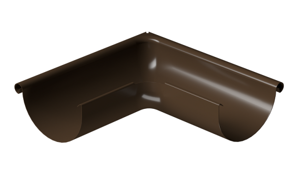 Угол внешний 90° D125 Döcke STAL PREMIUM Каштан, (RAL 8017) купить в Анапе