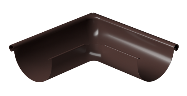 Угол внешний 90° D125 Döcke STAL PREMIUM Шоколад, (RAL 8019) купить в Анапе