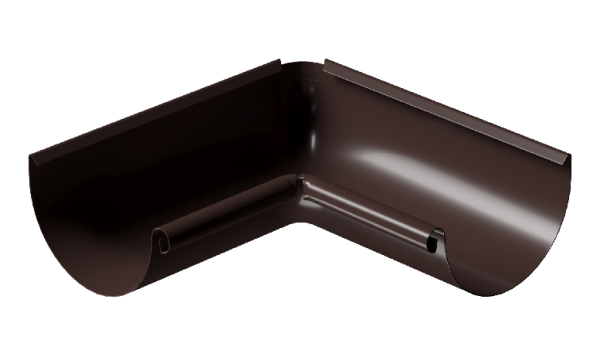 Угол внутренний 90° D125 Döcke STAL PREMIUM Шоколад, (RAL 8019) купить в Анапе