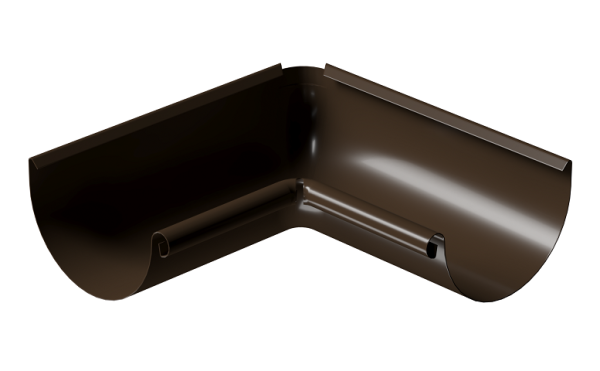Угол внутренний 90° D125 Döcke STAL PREMIUM Каштан, (RAL 8017) купить в Анапе