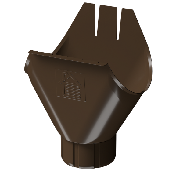Воронка желоба D125 Döcke STAL PREMIUM Каштан, (RAL 8017) купить в Анапе