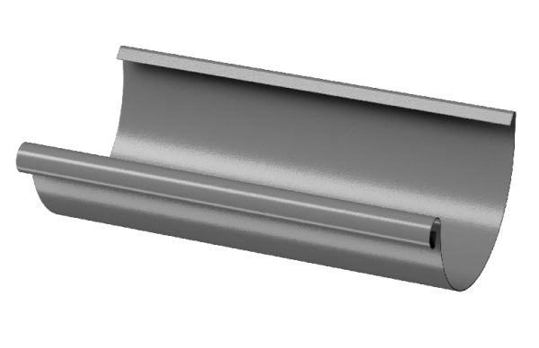 Желоб полукруглый D125 3 м Döcke STAL PREMIUM Графит, (RAL 7024) купить в Анапе