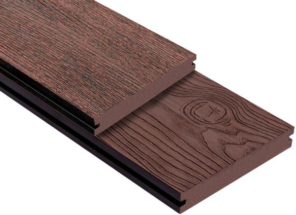 Террасная доска ДПК Outdoor 3D полнотелая STORM/OCEAN BROWN коричневая микс купить в Анапе