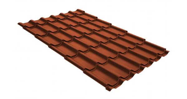 Металлочерепица классик GL 0,5 GreenCoat Pural RR 750 кирпично-красный (RAL 8004 терракота) купить в Анапе