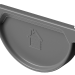 Заглушка желоба D125 Döcke STAL PREMIUM Графит, (RAL 7024) купить в Анапе