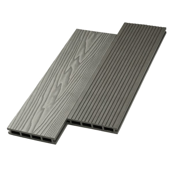 Террасная доска ДПК NanoWood двусторонняя New 3D тиснение + вельвет Серый купить в Анапе