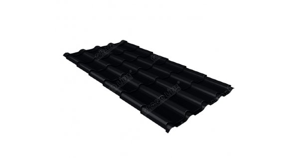 Металлочерепица камея 0,45 Drap RAL 9005 черный купить в Анапе