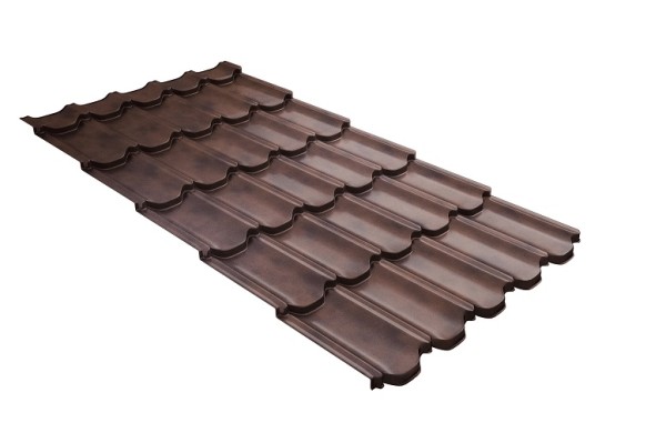 Металлочерепица квинта плюс с  3D резом 0,45 Safari Twincolor Brown купить в Анапе