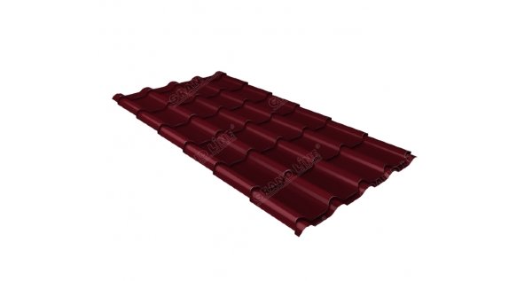 Металлочерепица камея 0,45 Drap RAL 3005 красное вино купить в Анапе