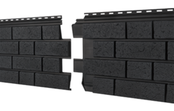 Фасадная панель Ю-пласт Стоун Хаус S-Lock Клинкер Нордик Графитовый купить в Анапе