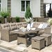 Комплект мебели AFINA плетеной из иск. ротанга AFM-307B Beige купить в Анапе