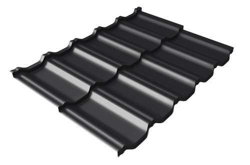 Металлочерепица модульная Квинта Uno Grand Line c 3D резом 0,5 Rooftop Matte RAL 9005 черный купить в Анапе