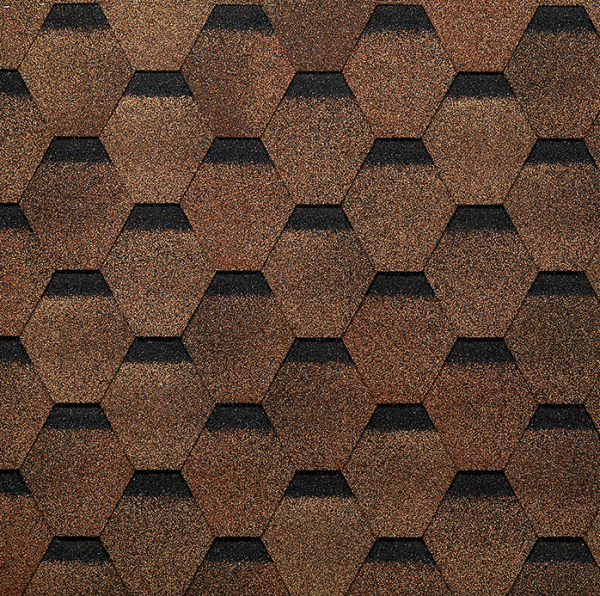 Гибкая черепица EURASIA Docke, Коллекция ШЕСТИГРАННИК Светло-коричневый купить в Анапе