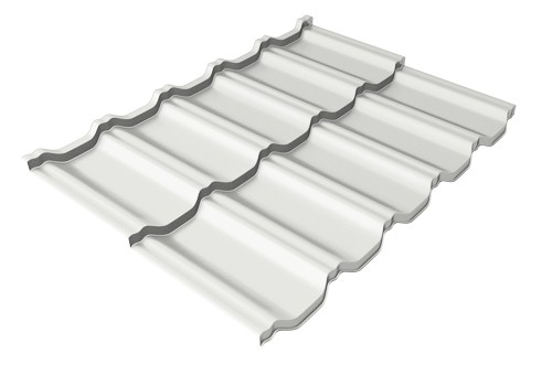 Металлочерепица модульная Квинта Uno Grand Line c 3D резом 0,5 Satin RAL 9003 сигнальный белый купить в Анапе