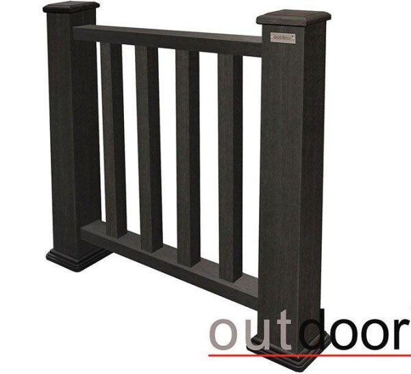Ограждение из ДПК Outdoor Классик 3D STORM чёрный купить в Анапе
