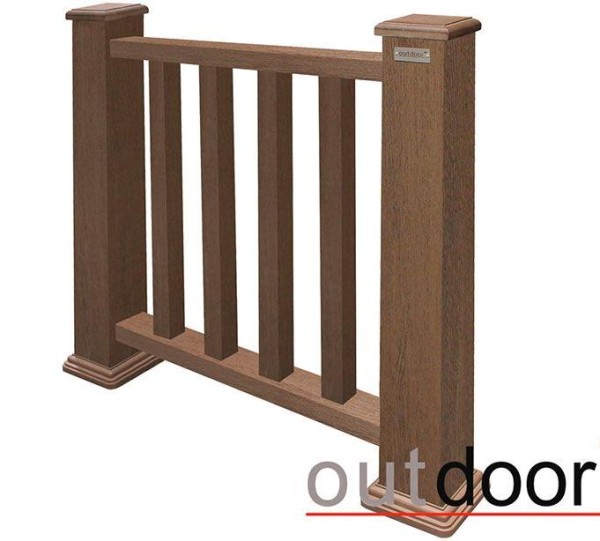 Ограждение из ДПК Outdoor Классик 3D STORM коричневый микс купить в Анапе
