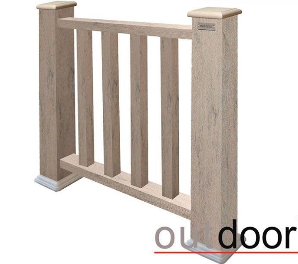 Ограждение из ДПК Outdoor Классик 3D STORM серый микс купить в Анапе