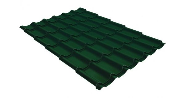 Металлочерепица классик GL 0,5 Velur20 RAL 6005 зеленый мох купить в Анапе
