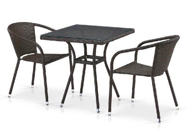 Комплект плетеной мебели AFINA из иск. ротанга T282BNT/Y137C-W53 Brown 2Pcs купить в Анапе