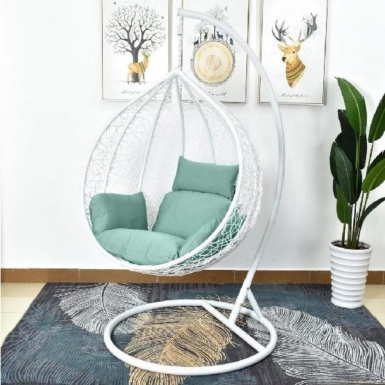 Кресло Подвесное из искусственного ротанга AFM-168A-L White/Green купить в Анапе