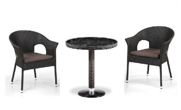 Комплект плетеной мебели AFINA из иск. ротанга T601/Y79A-W53 Brown 2Pcs купить в Анапе