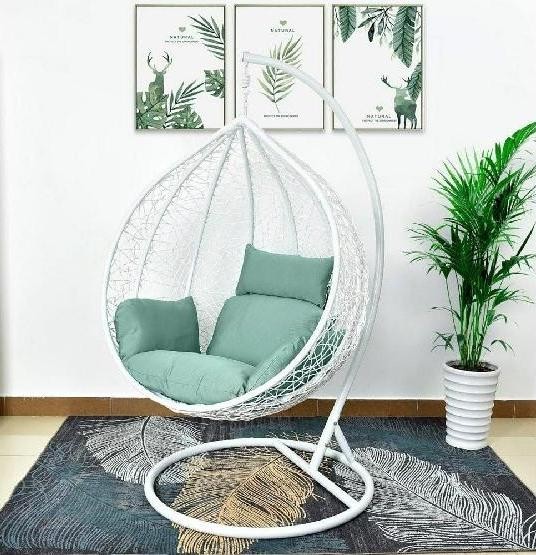 Кресло Подвесное из искусственного ротанга AFM-168A-XL White/Green купить в Анапе