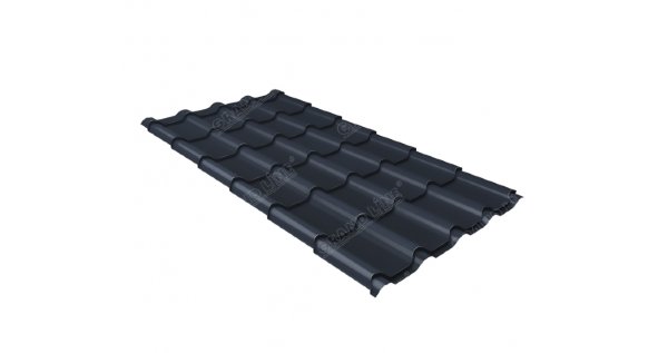 Металлочерепица камея 0,5 Satin RAL 7024 мокрый асфальт купить в Анапе