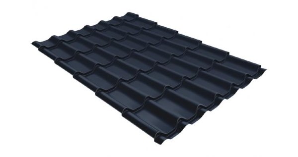 Металлочерепица классик 0,5 Satin RAL 7024 мокрый асфальт купить в Анапе
