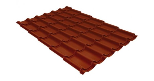 Металлочерепица классик 0,5 Satin RAL 8004 терракота купить в Анапе