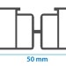 Лага алюминиевая KRONEX 50x25x3000 мм несущая купить в Анапе