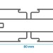 Лага алюминиевая KRONEX 80x40x3000 мм конструктивная купить в Анапе