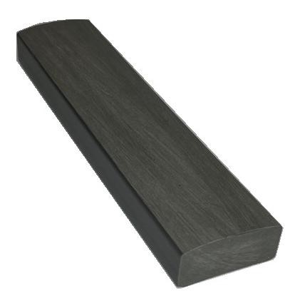 Лавочный брус Ecodecking Некст полнотелый брашированный 70х35 графит купить в Анапе