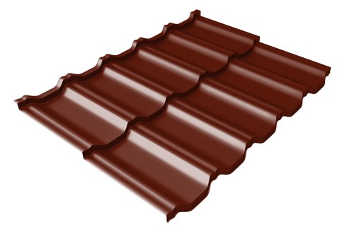 Металлочерепица модульная Квинта Uno Grand Line c 3D резом 0,5 Satin RAL 3005 красное вино купить в Анапе