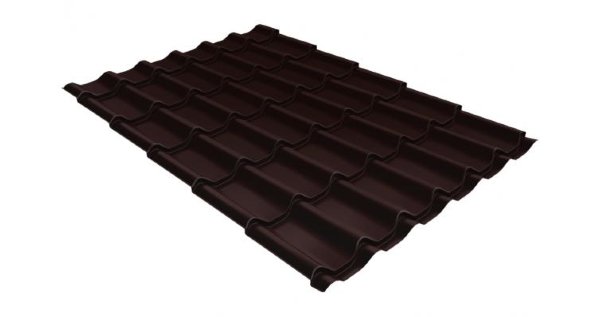 Металлочерепица классик 0,5 Satin RAL 8017 шоколад купить в Анапе