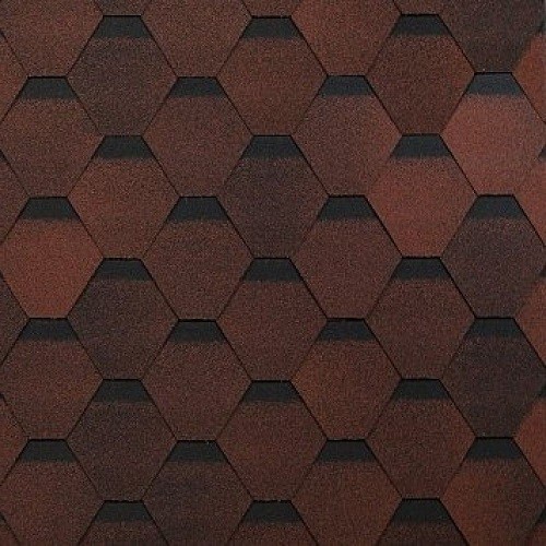 Гибкая черепица Shinglas, коллекция Оптима – Красный купить в Анапе