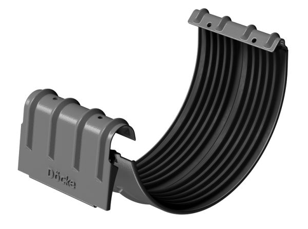 Соединитель желобов D125 Döcke STAL PREMIUM Графит, (RAL 7024) купить в Анапе