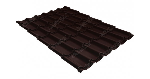 Металлочерепица классик GL 0,5 Quarzit RAL 8017 шоколад Metallic купить в Анапе