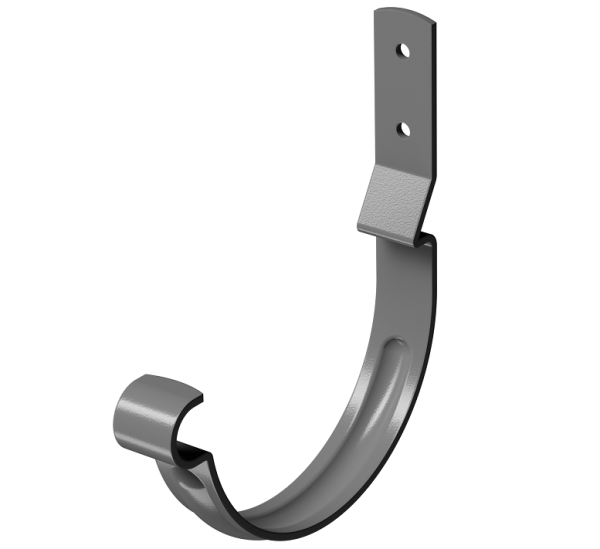 Карнизный крюк короткий (гнутый) D125 Döcke STAL PREMIUM Графит, (RAL 7024) купить в Анапе