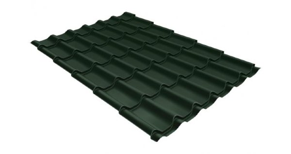 Металлочерепица классик 0,5 Satin RR 11 темно-зеленый купить в Анапе