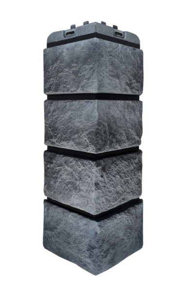 Угол наружный Grand Line Колотый Камень Антрацит, Шов чёрный купить в Анапе